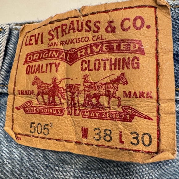 Levi’s Men’s 2pairs 1-Black 501 & 1- Blue 505 Sz 38X30 Lot Of 2 - Picture 3 of 14